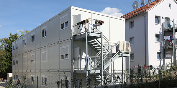 Modulgebaeude als kurzfristige Wohnheimsloesung