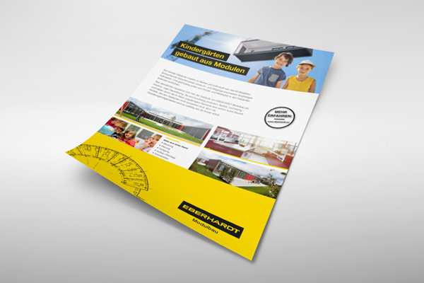 Flyer Kindergarten bauen mit Modulen