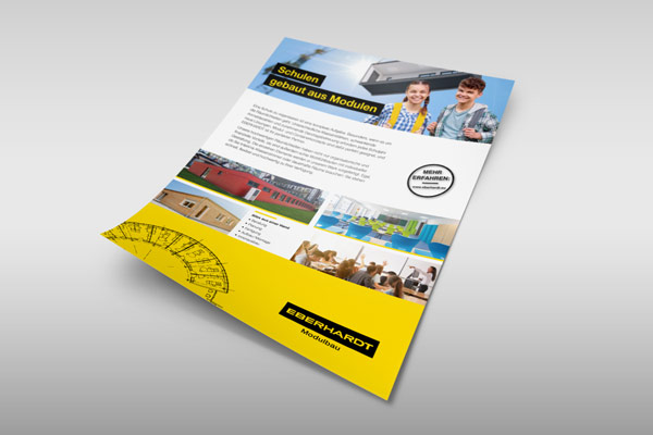 Flyer Schulen bauen mit Modulen